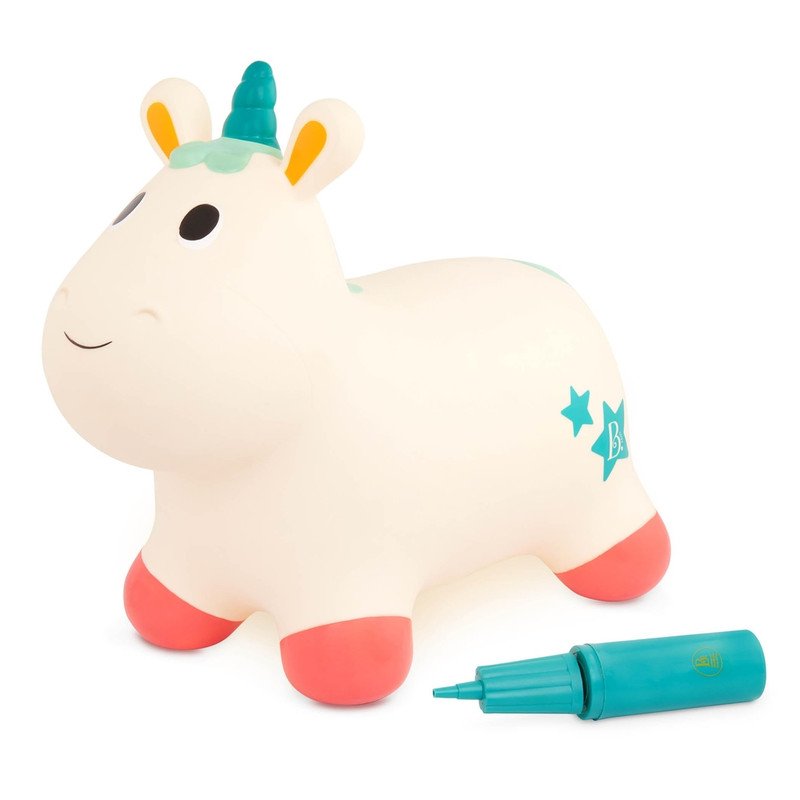61-Og-S1t-Yu-WL.jpg B. Ride-On Unicorn Bouncy Pixie Toy - Image 1