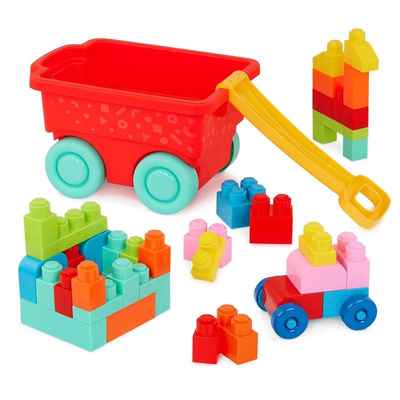 71-CBn-CNcmo-L.jpg Battat Wagon with Large Building Blocks - Image 1