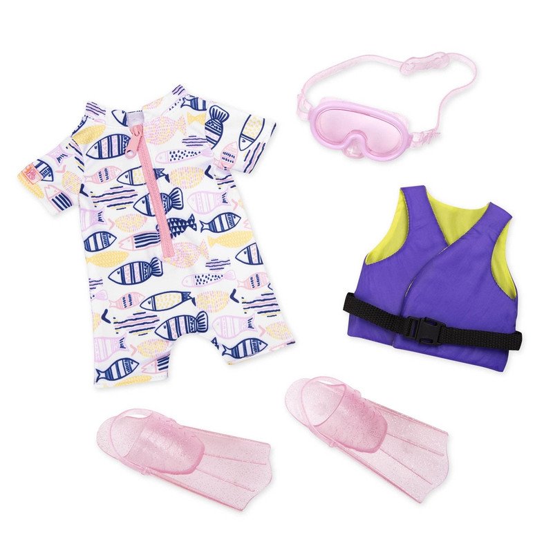 71-ELOBFGq0-L.jpg Our Generation Swimsuit Snorkeling Gear Gift - Image 1
