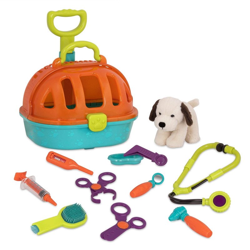 71-Py5-Yelu-LL.jpg Battat Rolling Pet Carrier Vet Kit - Image 1