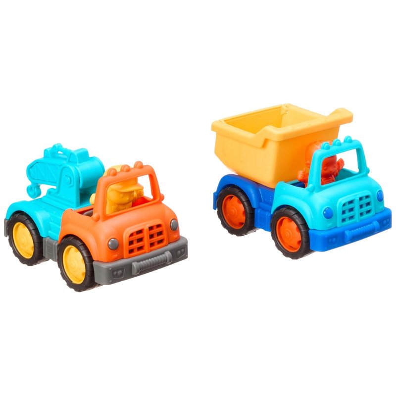 71-TWQzlqni-L.jpg Battat Dump Truck Crane Construction Set - Image 1