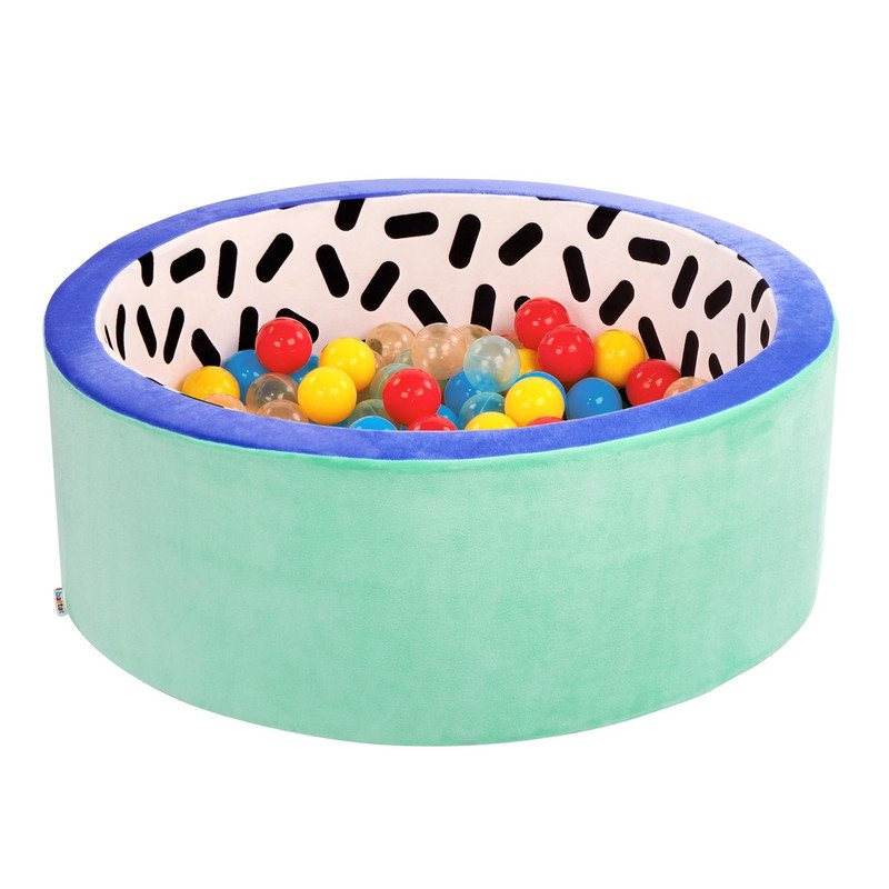 718-Oi-y3-GKL.jpg Foam Ball Pit with 68 Balls - Image 1