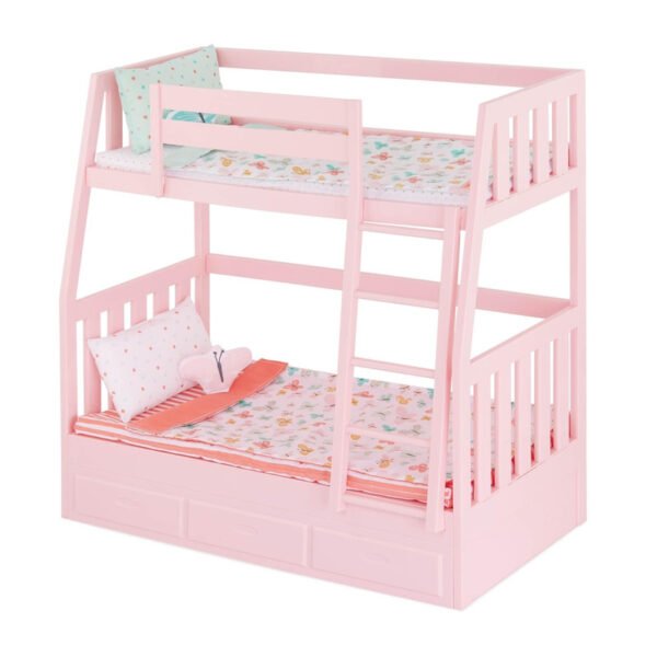 Our Generation Pink Bunk Bed Butterfly Set