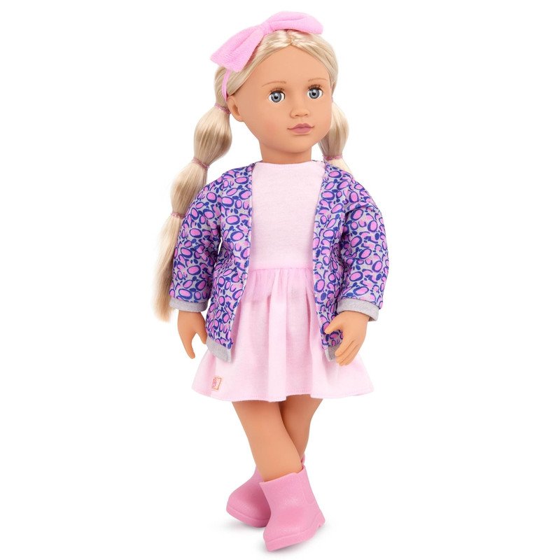 71z-Jawh-DM0-L.jpg Our Generation Fashion Doll Leopard Cardigan Outfit - Image 1