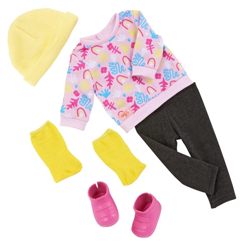 81-OSs-Th-Oa-AL.jpg Our Generation Sweatshirt Outfit Colors of Fun - Image 1