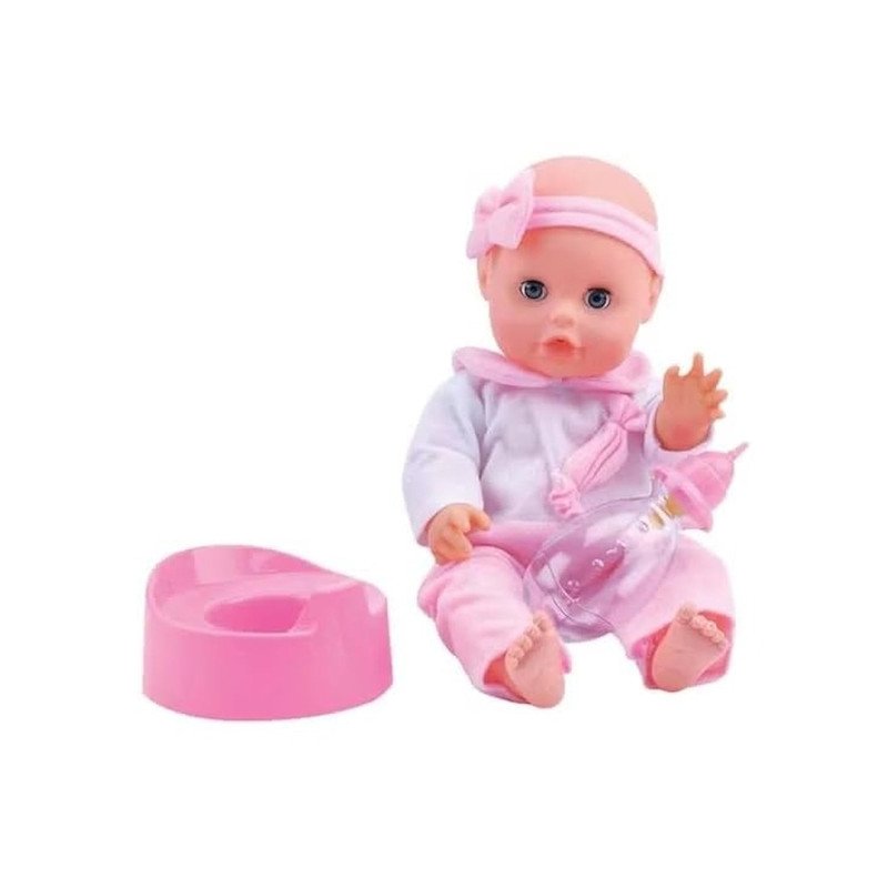 51tpn5s-Acq-L.jpg BAMBOLINA 30CM SOFT DOLL WITH BOTTLE & TOWEL ON PLATFORM - Image 1