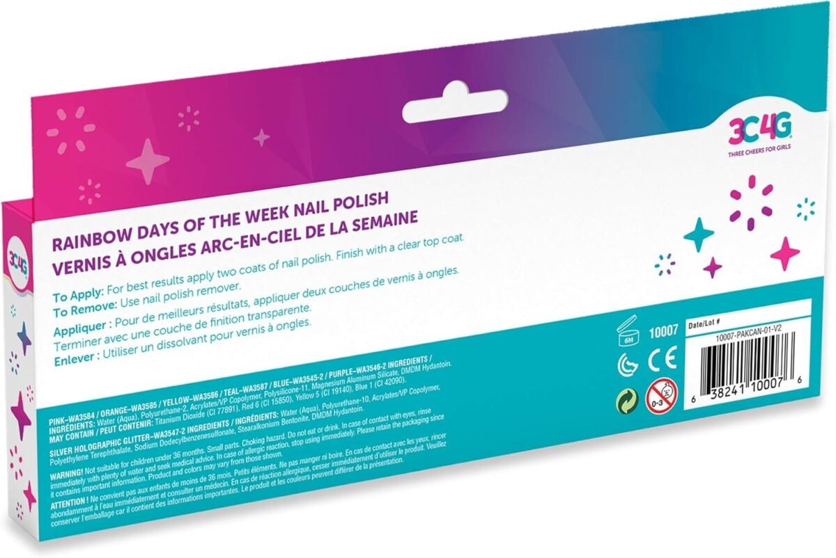 Rainbow Days of the Week Nail Polish - Image 2