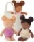Set Of 3 Bath Dolls Bundle In A Basket Playset