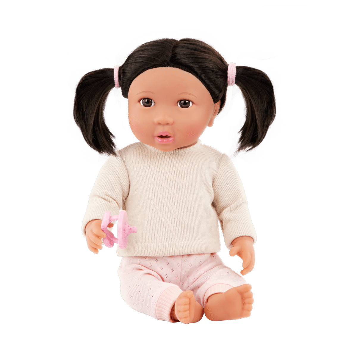 14"Doll W/ Hair & Ivory Top - Image 2