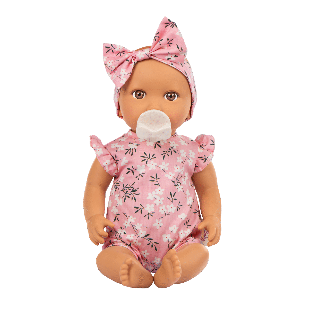 14" Baby Doll W/Floral Onesie - Image 2