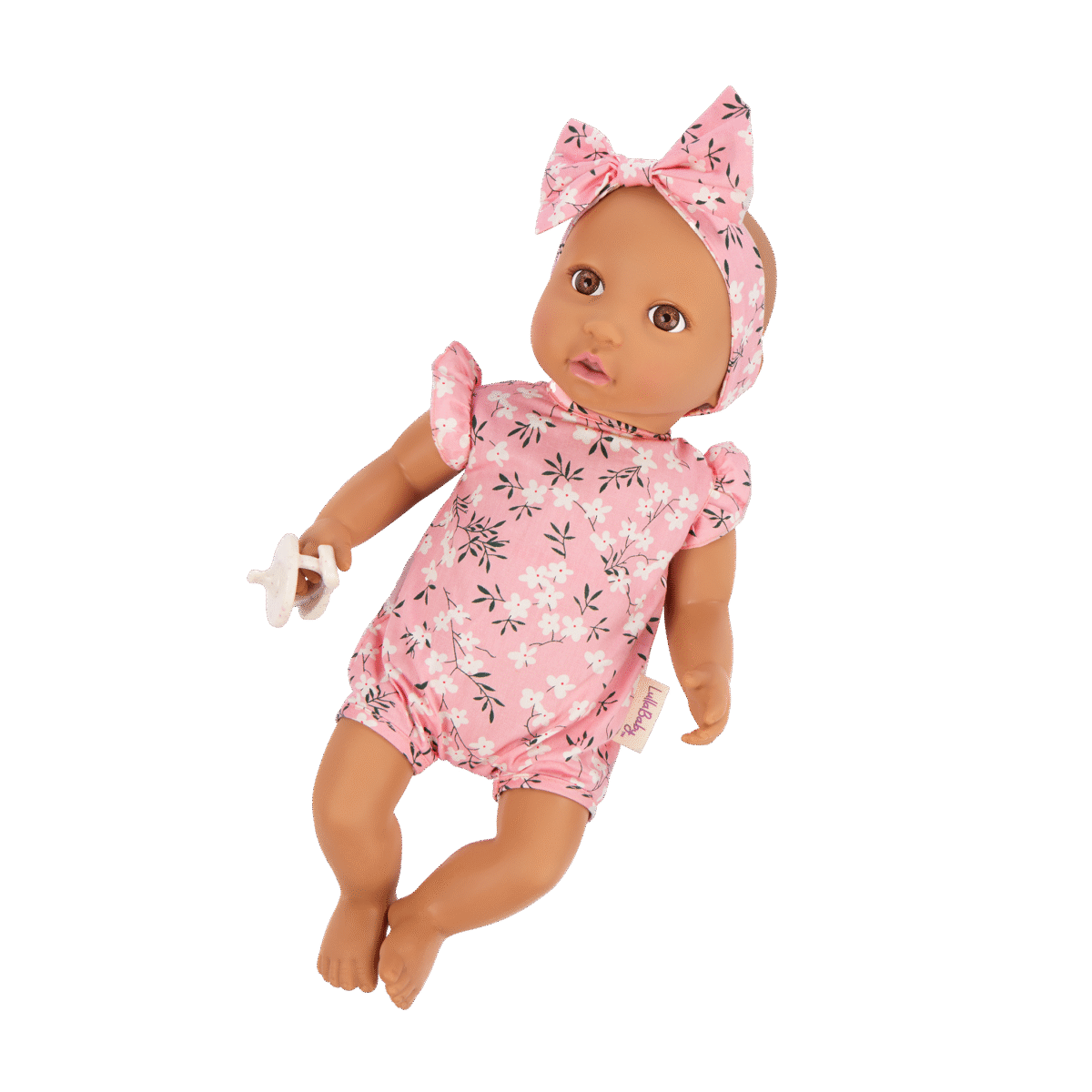 14" Baby Doll W/Floral Onesie - Image 3