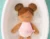 Small Baby Plush Bath Brown Hair Girl Doll - Image 3