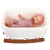 Doll W/ Pink Onesie & Rocking Bassinet Playset