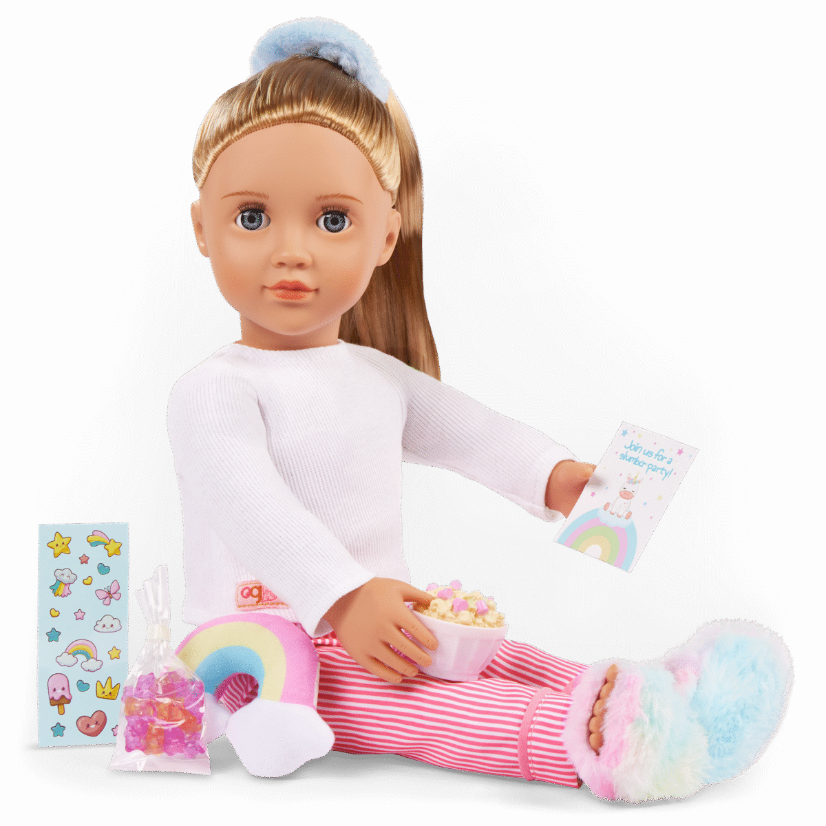 Deluxe Pajama Outfit w/ Rainbow Pillow - Image 2