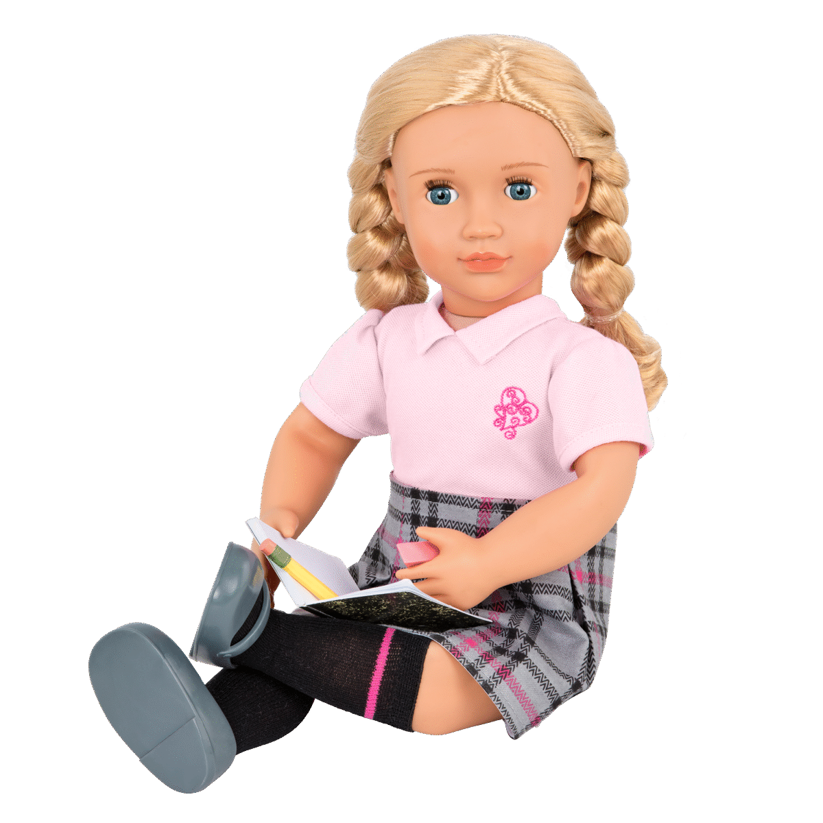 DELUXE SCHOOL GIRL DOLL W/ BOOK, HALLY - Image 2