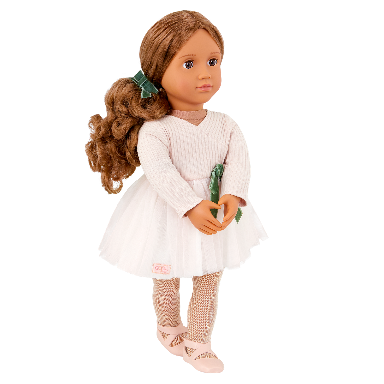 BD31425_Our-Generation-18-inch-Ballerina-Doll-Carlota-MAIN.png Doll w/ Ballet Outfit, Ballerina Doll Carlota - Image 1