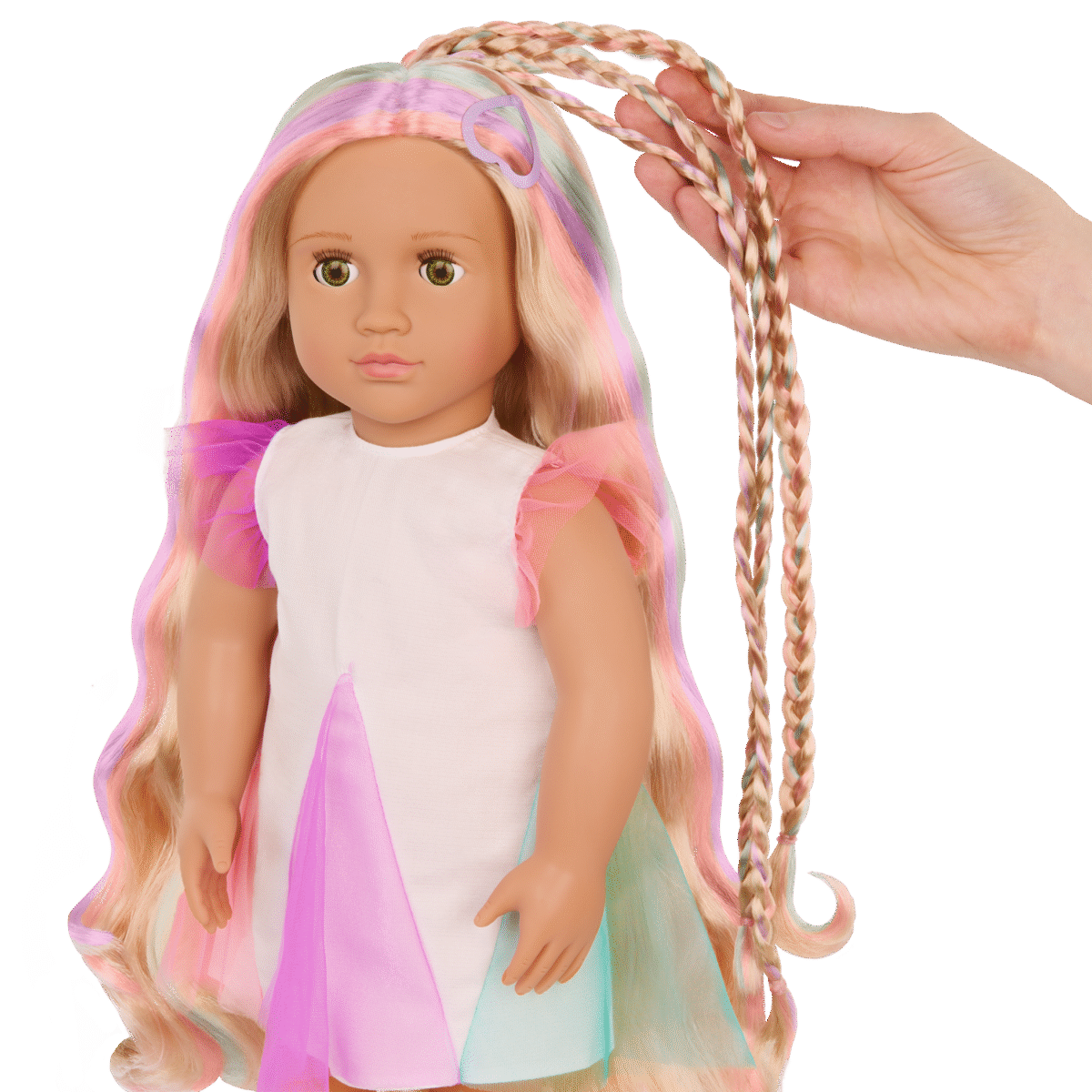Hairgrow Doll w/Rainbow Colored Hair, Tessie - Image 3