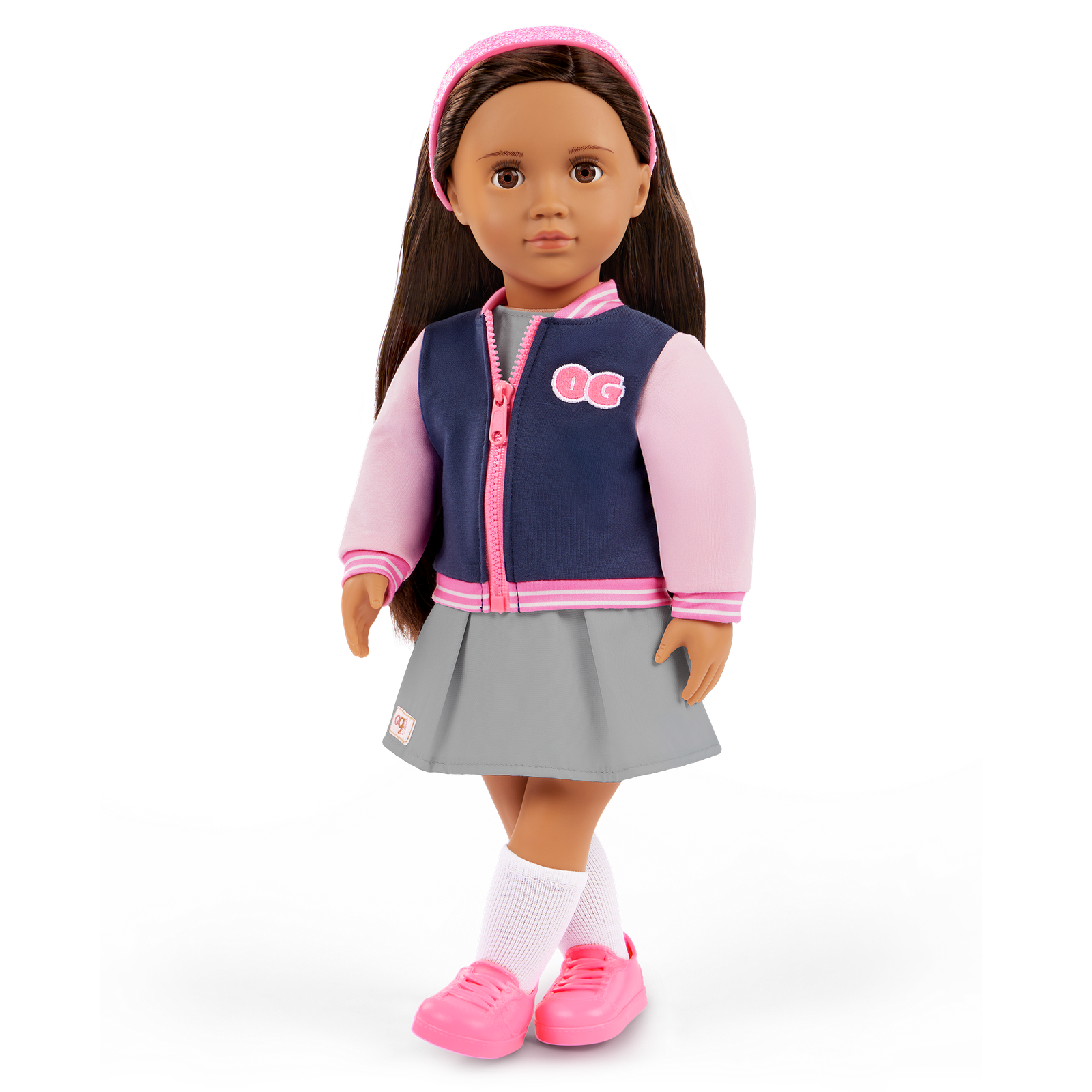 BD31741_PR.png Doll w/ School Outfit and Bomber Jacket, Marisol - Image 1