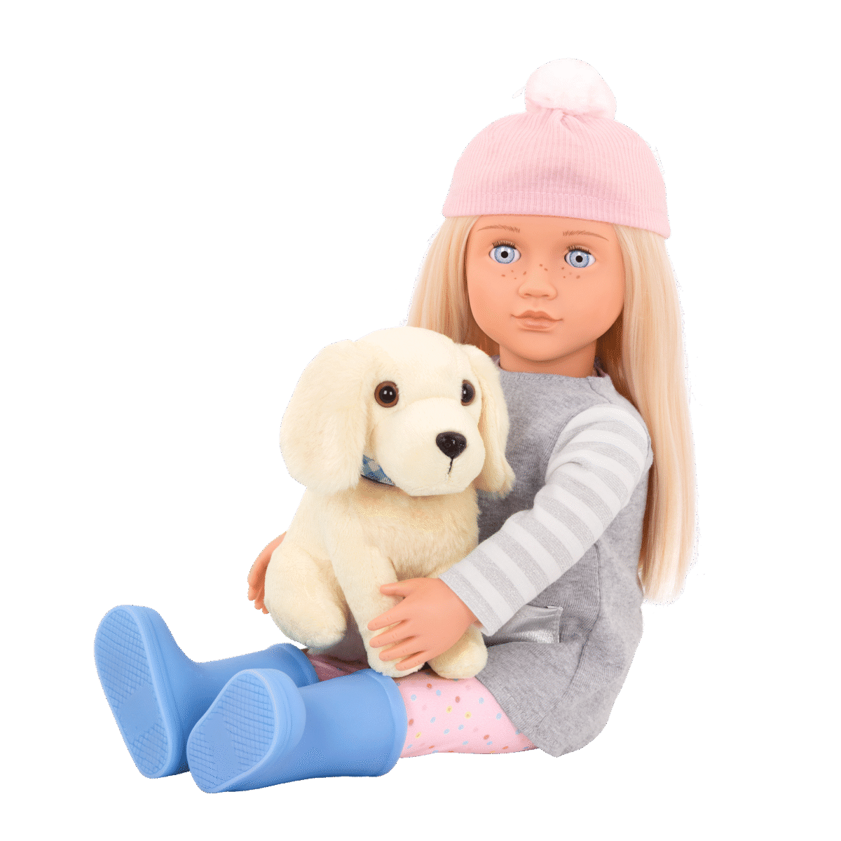 DOLL W/ PET DOG (GOLDEN RETRIEVER), MEAGAN - Image 3