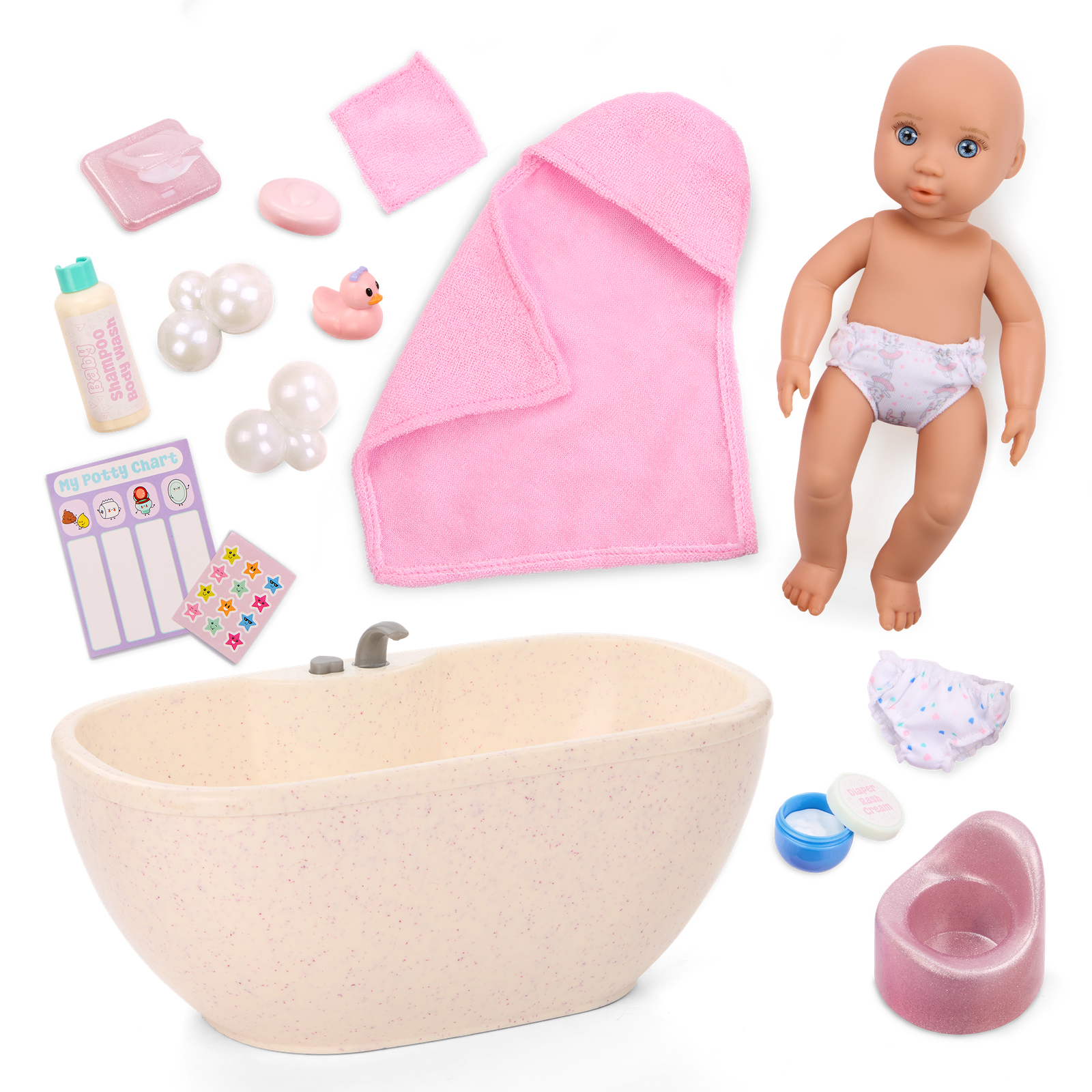 BD35507_PR.png Big/Little Sister Bath & Potty Playset - Image 1