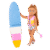 14" DOLL W/ PADDLE BOARD, TAMMY