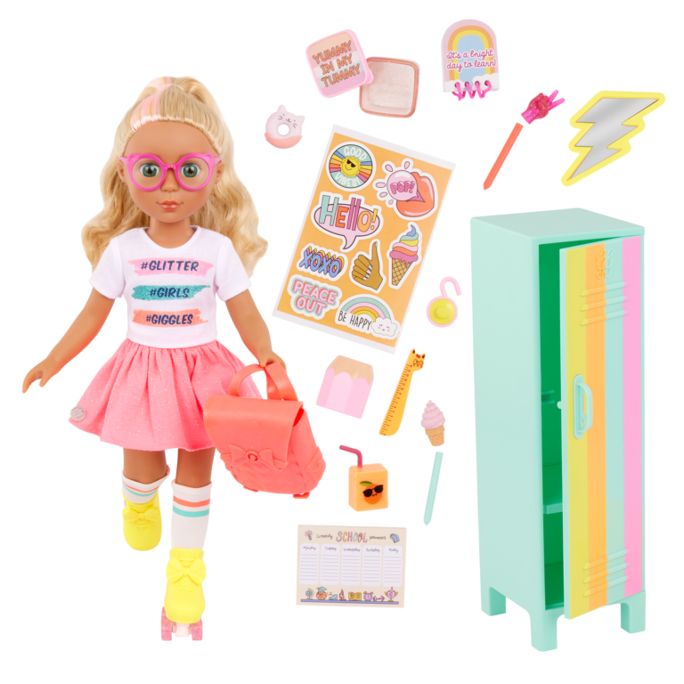 GG51173_PR-768x768-1.png 14" Doll Sunnie w/ School Locker Playset - Image 1
