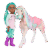 14" Rainbow Mane Horse - Image 3