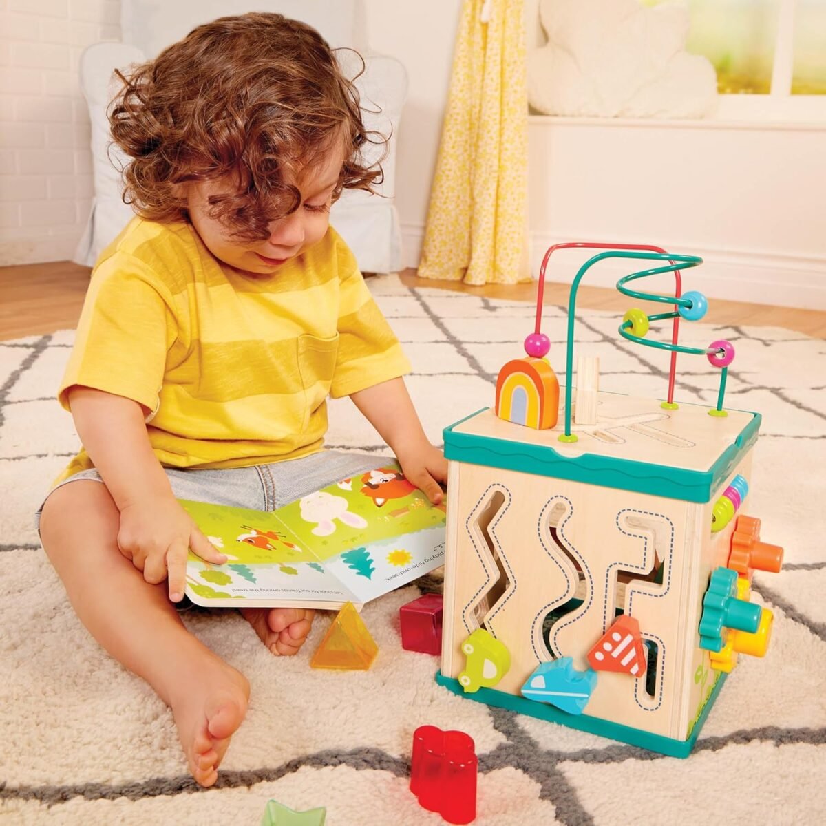 B Toys / Wooden Activity Cube - Image 4