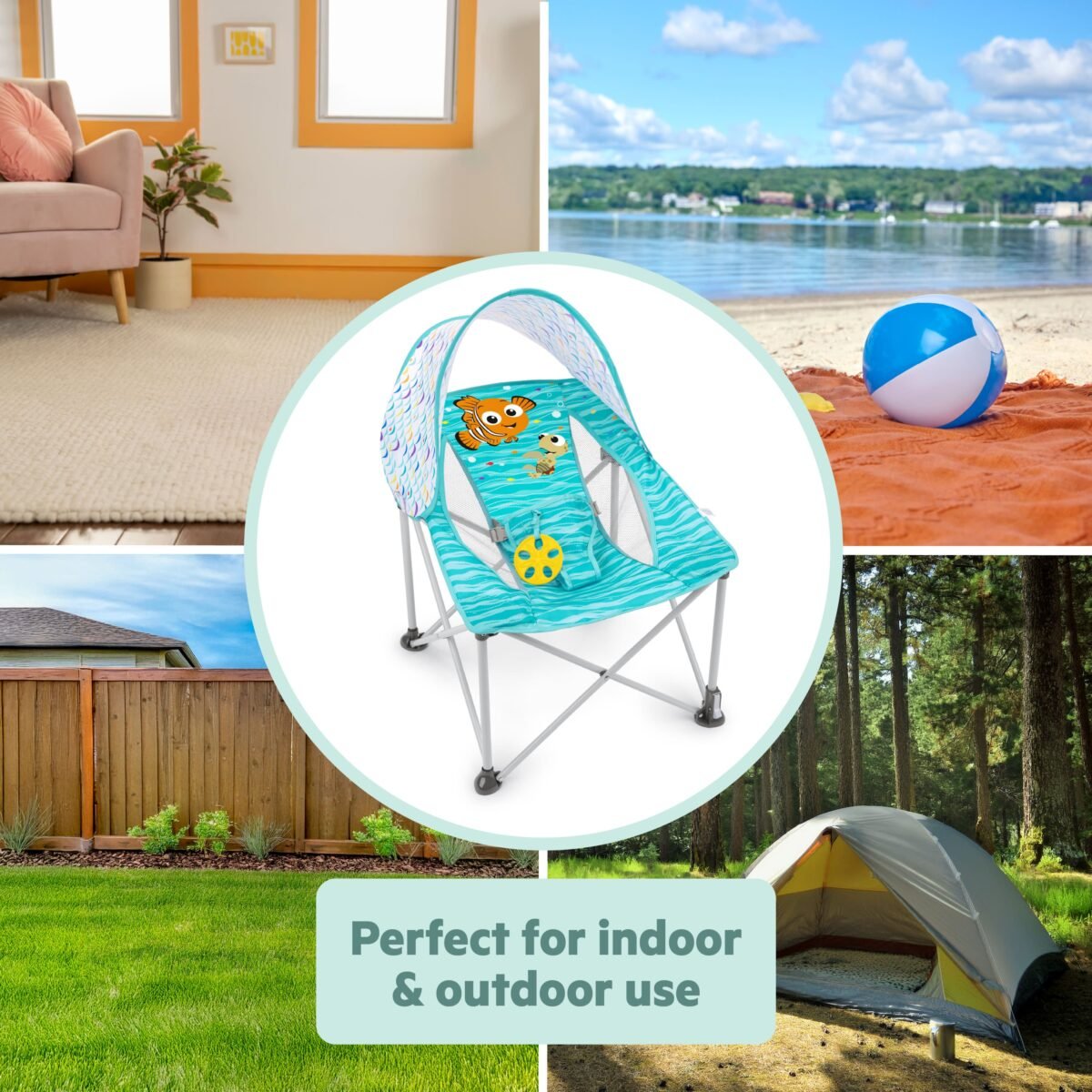 Bright Starts Disney Finding Nemo Pop 'N Play Deluxe Portable Baby Playard - Image 7