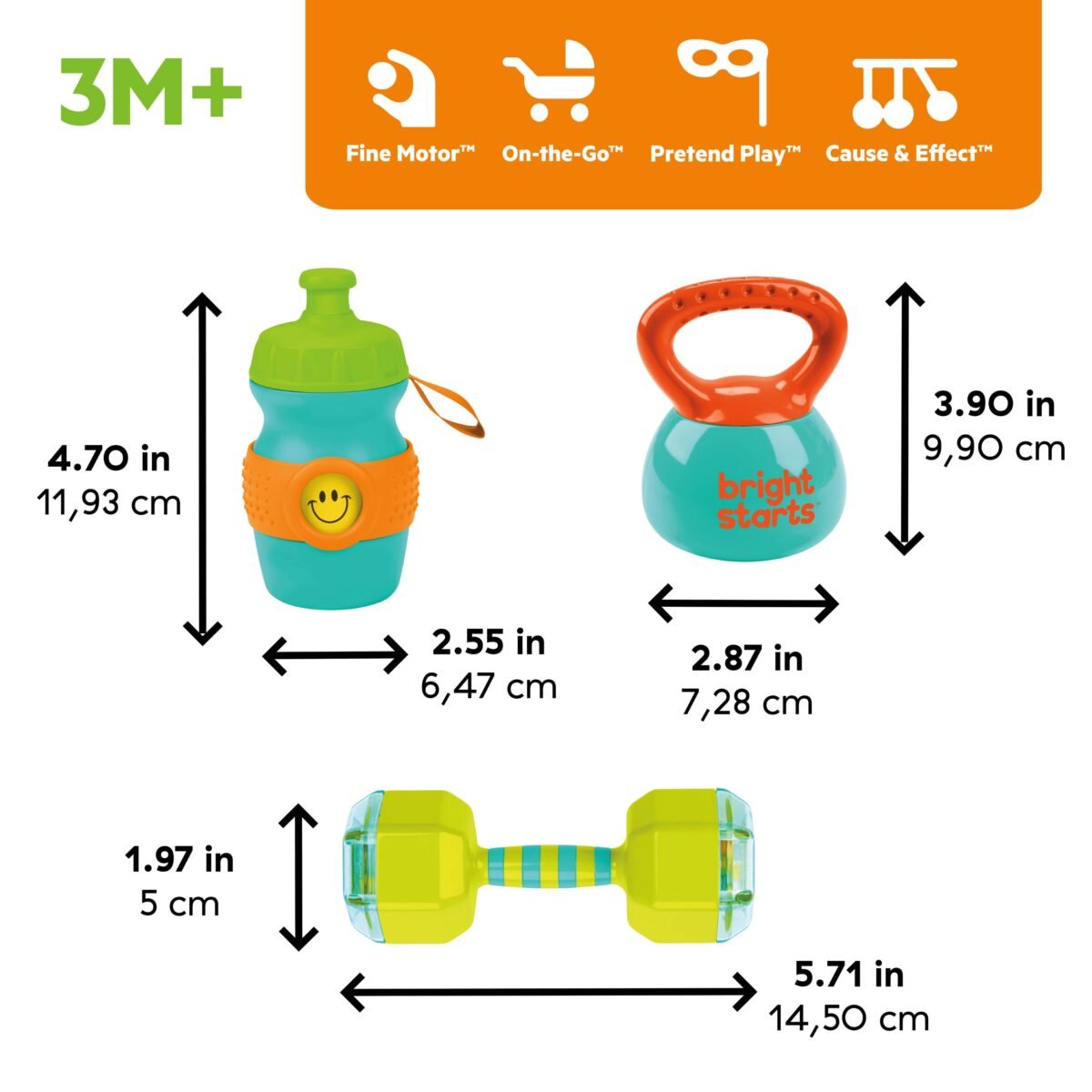 Bright Starts Off to the Gym 3-Piece Baby Toy Gift Set for Early Development - Image 7