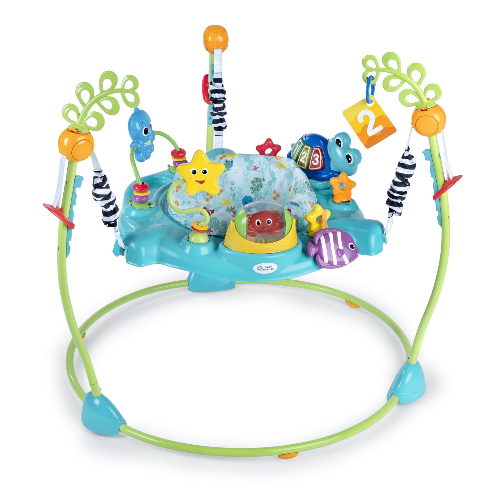 08c76a62406c3c4df98d154ebbf6780daf045124.jpg Baby Einstein Ocean Explorers Curiosity Cove 2-in-1 Activity Jumper | Interactive Learning Center for Babies | Ages 6–12 Months - Image 1