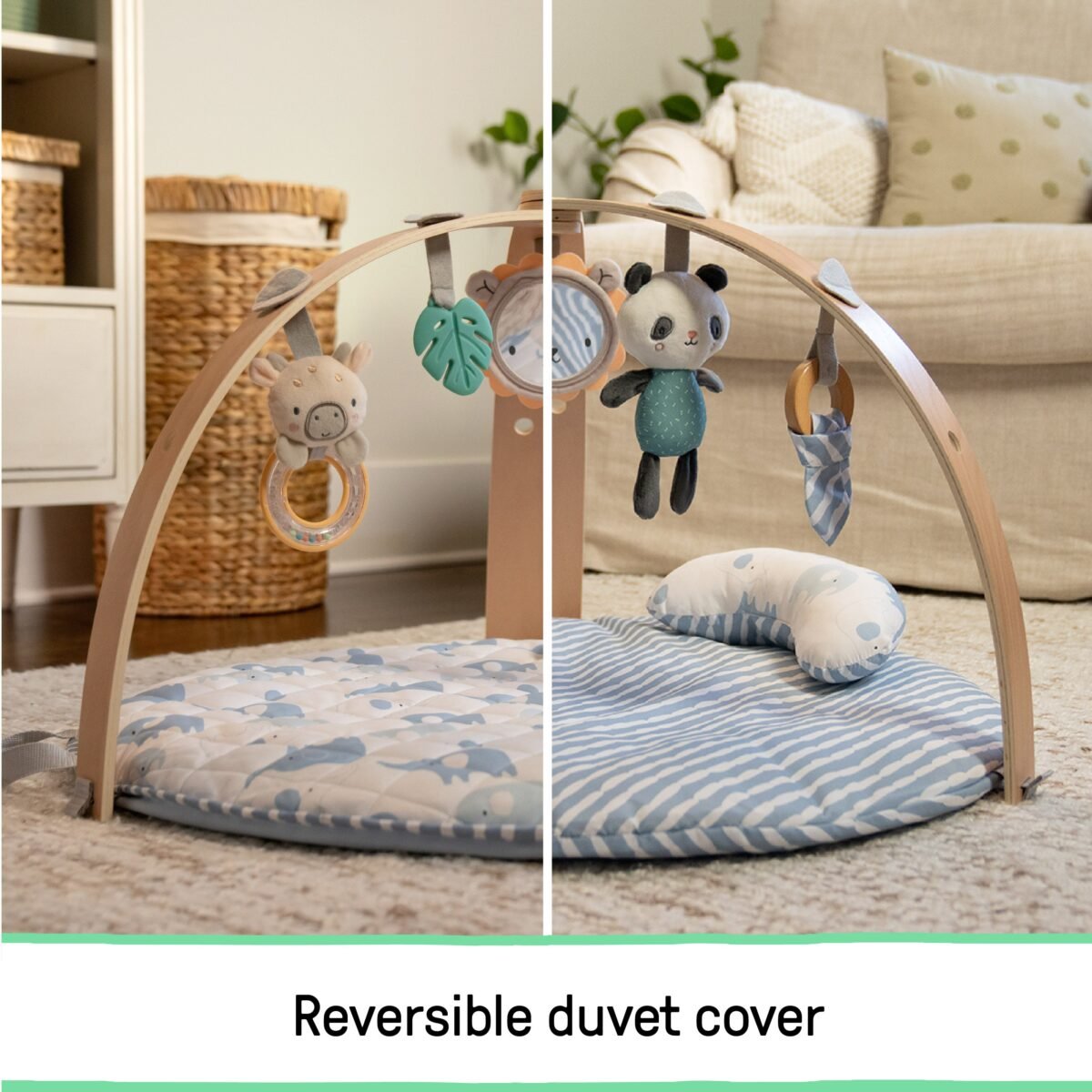 Ingenuity Cozy Spot Duvet Activity Gym - Elephant March - Image 4