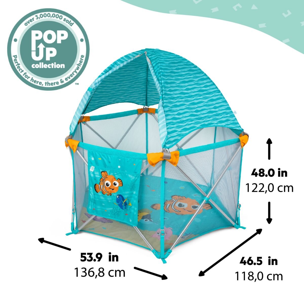 Bright Starts Disney Finding Nemo Pop 'N Play Deluxe Portable Baby Playard - Image 4