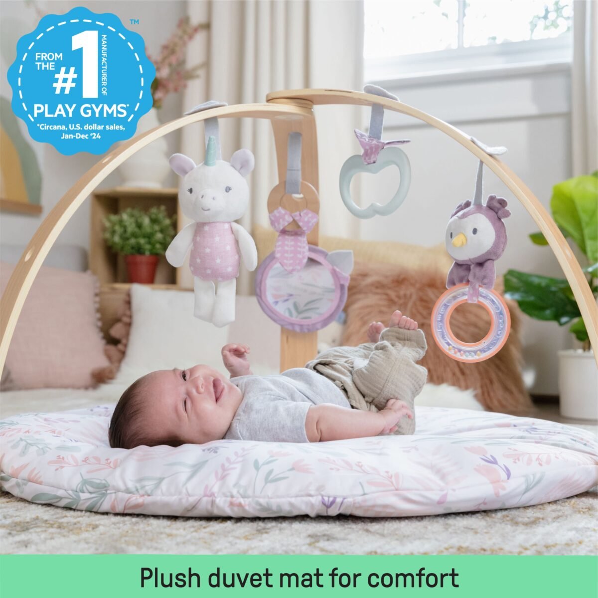 Ingenuity Cozy Spot Duvet Activity Gym - Calla - Image 2