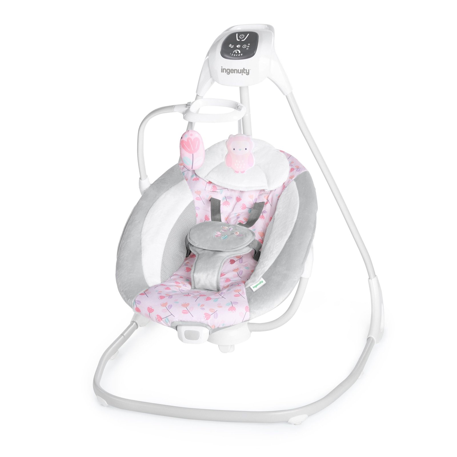 3ade5cbbcf2f825ea39cb9a08499c2400915d9d3.jpg Ingenuity SimpleComfort Multi-Direction Compact Vibrating Baby Swing - Cassidy - Image 1