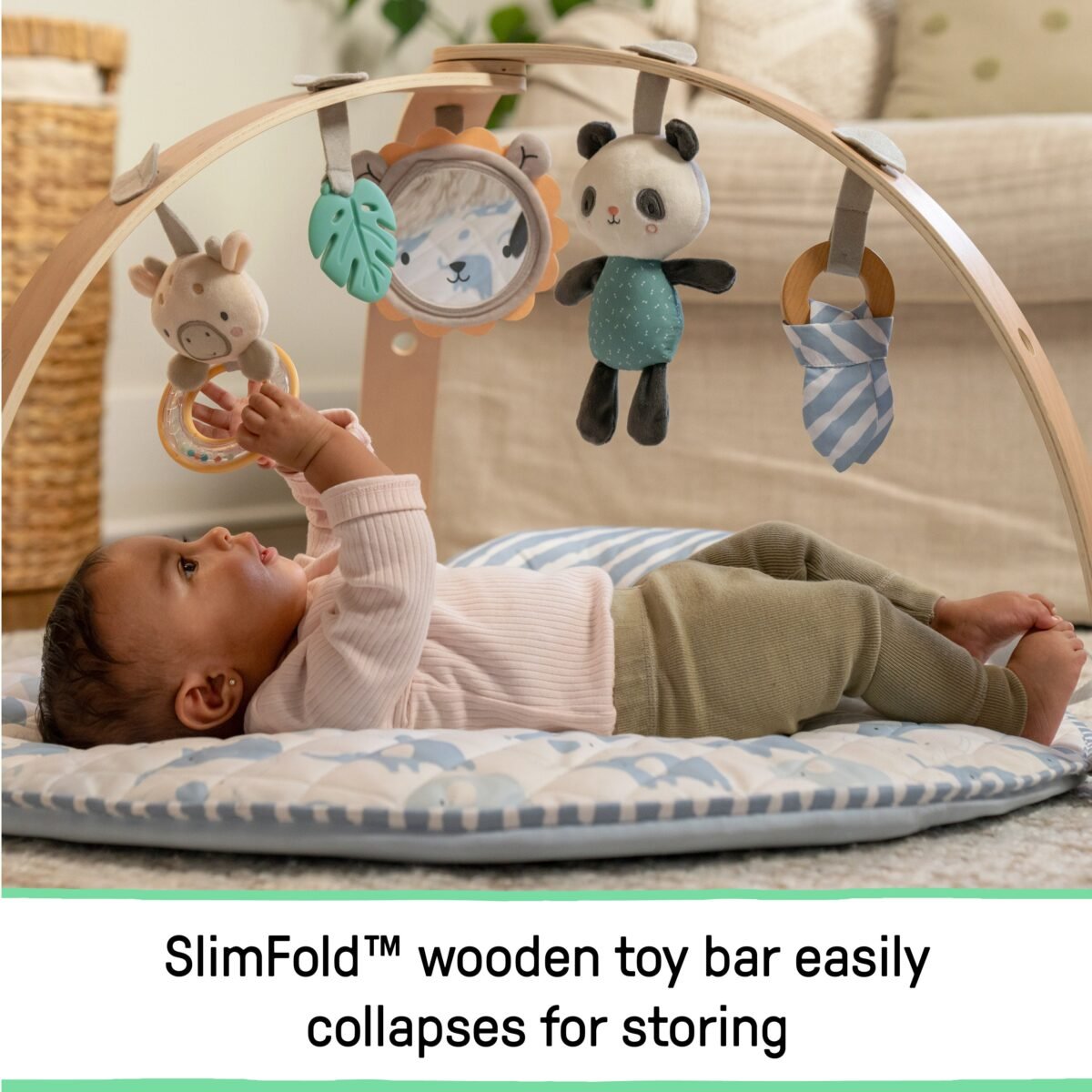 Ingenuity Cozy Spot Duvet Activity Gym - Elephant March - Image 6