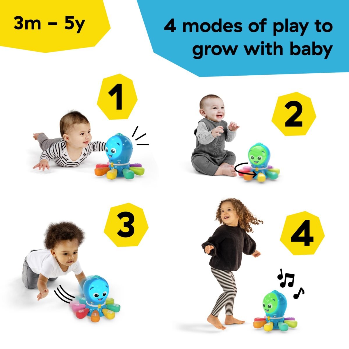 Baby Einstein Go Opus Go Crawl N Chase Activity Toy | Interactive Crawling & Musical Learning Toy | Ages 6+ Months - Image 3