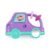 Bright Starts Safari Driver Take-Along Baby Toy with Music & Lights – Purple