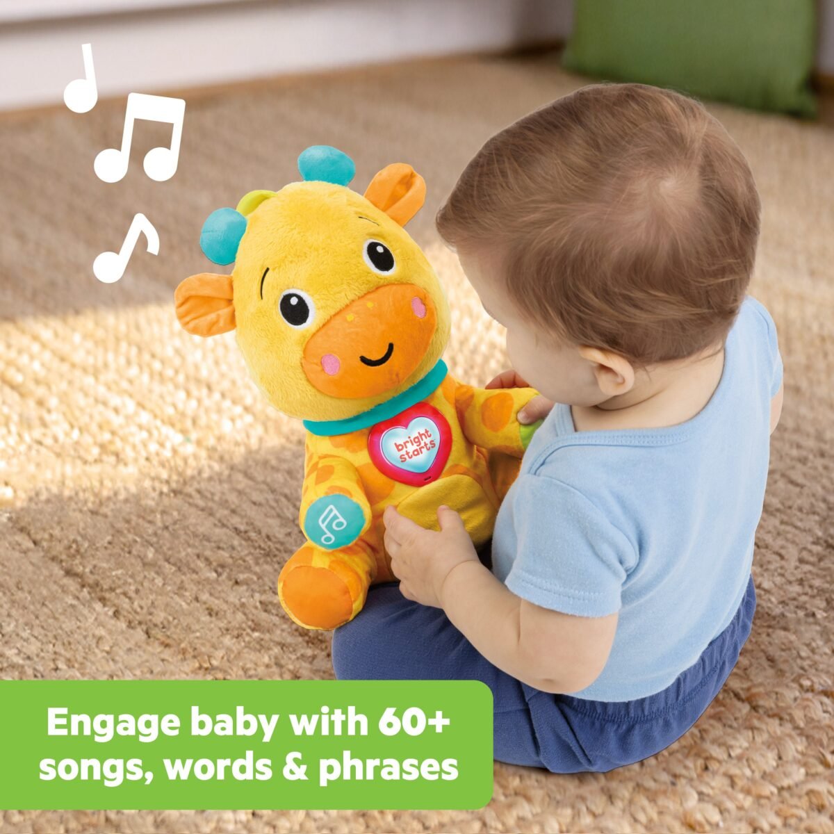 Bright Starts Chat & Cuddle Giraffe Musical Plush Toy with Soothing Melodies - Image 3