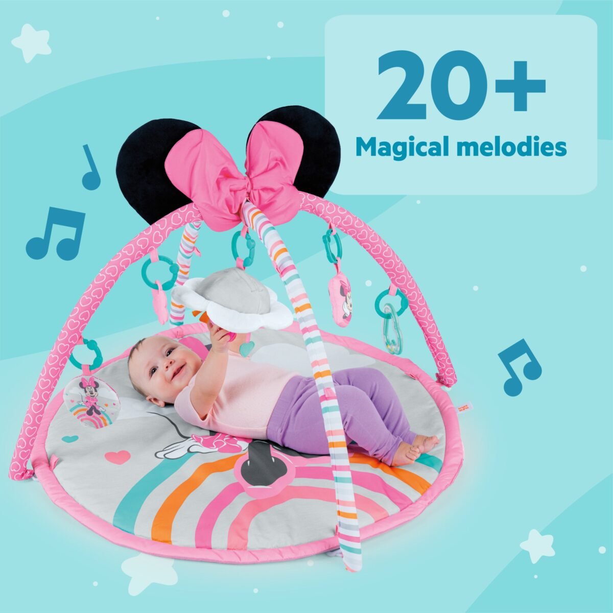 Bright Starts Disney Minnie Mouse Forever Besties Baby Activity Gym – Pink - Image 5