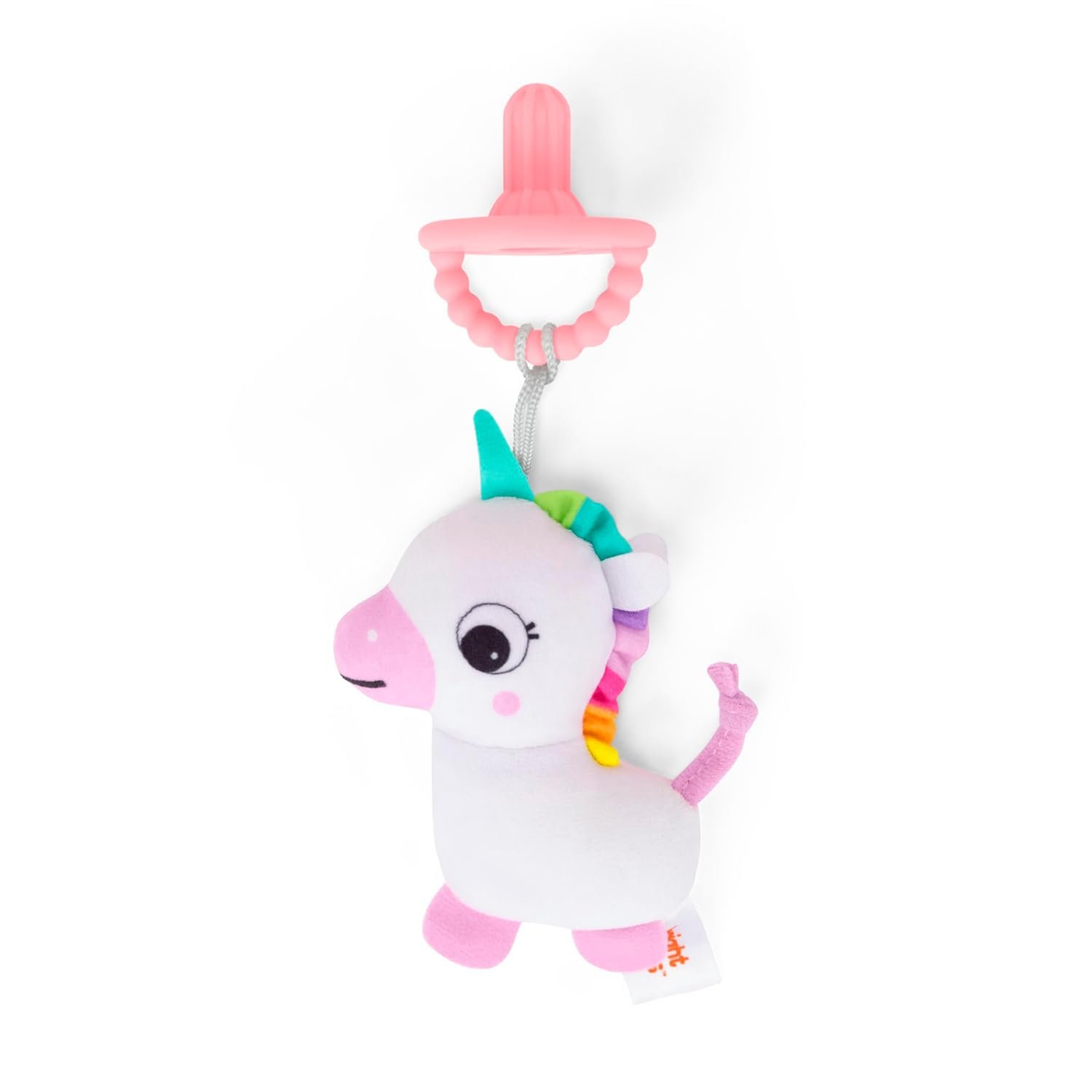 61BECELUZ9L._SL1500_.jpg Bright Starts SootheMate Unicorn Plush Baby Teether Toy - Image 1