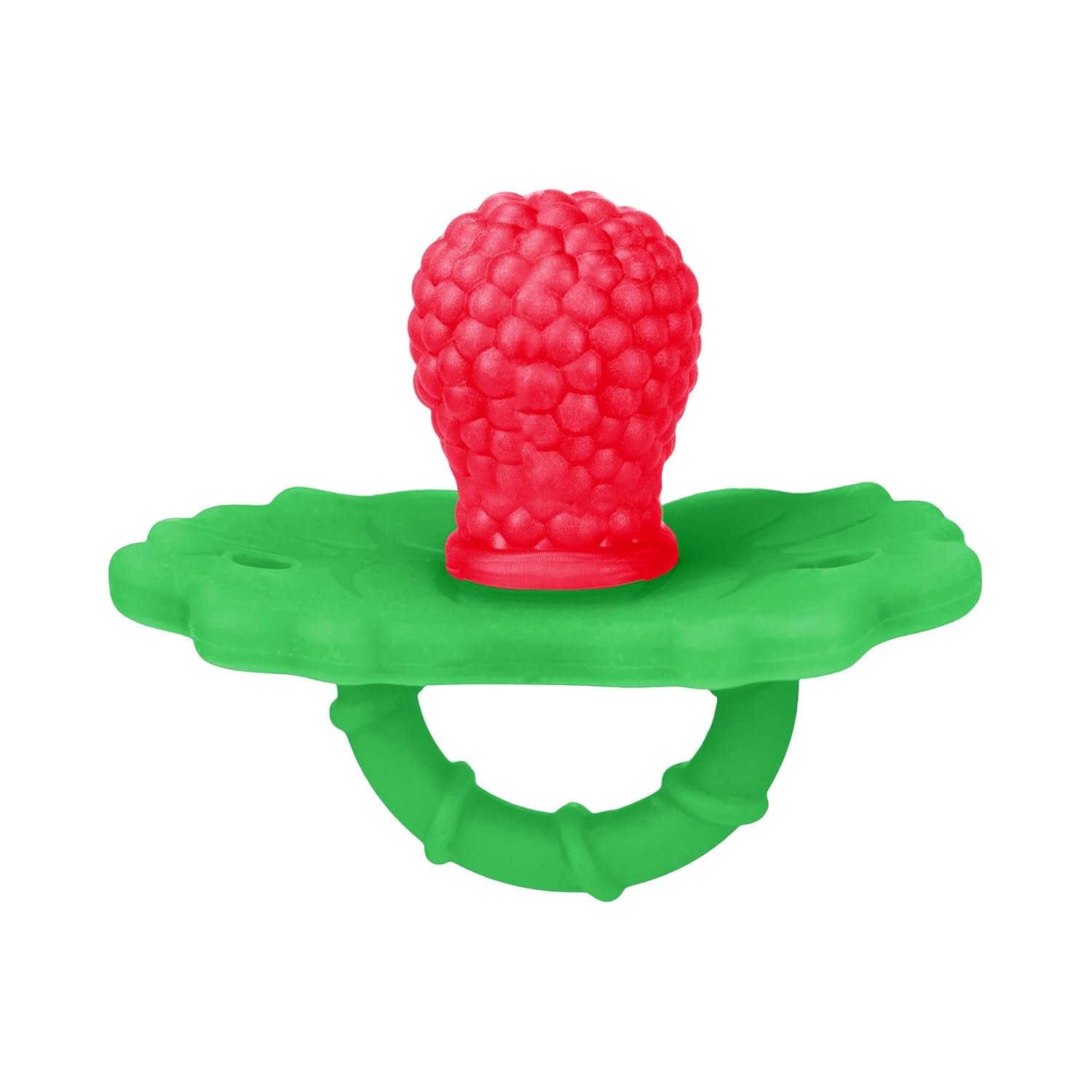 61aAZdHYIPL._SL1500_.jpg Bright Starts Raspberry Silicone Baby Teether for Soothing Sore Gums - Image 1