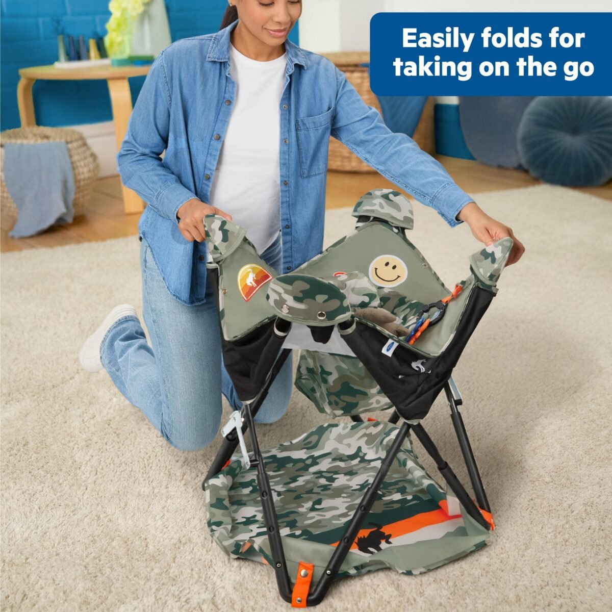 Bright Starts Ford Bronco Pop 'N Jump Portable Baby Activity Jumper with 360° Rotating Seat - Image 3