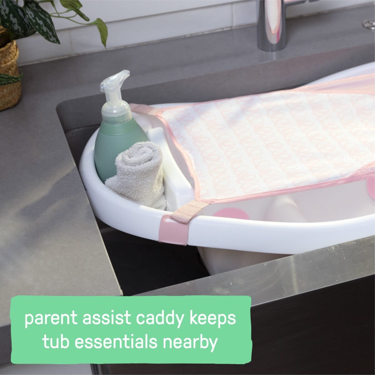 Summer Comfy Clean Deluxe Newborn to Toddler Tub - Pink - Image 4