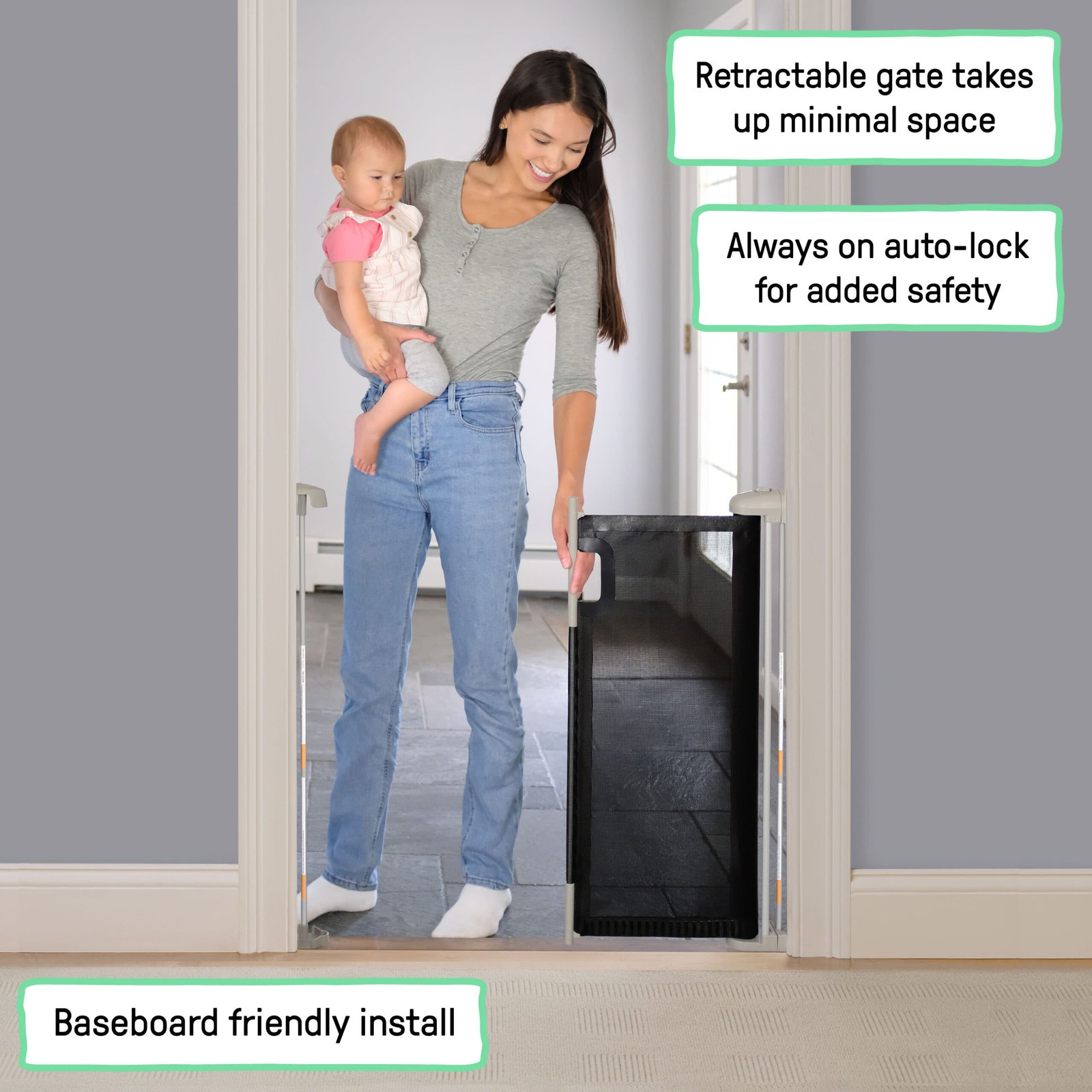 6659e90876e7707b7ea9270cd46f4812023cd968.jpg Summer Thruway 52W Retractable Pet & Baby Gate - Black - Image 1