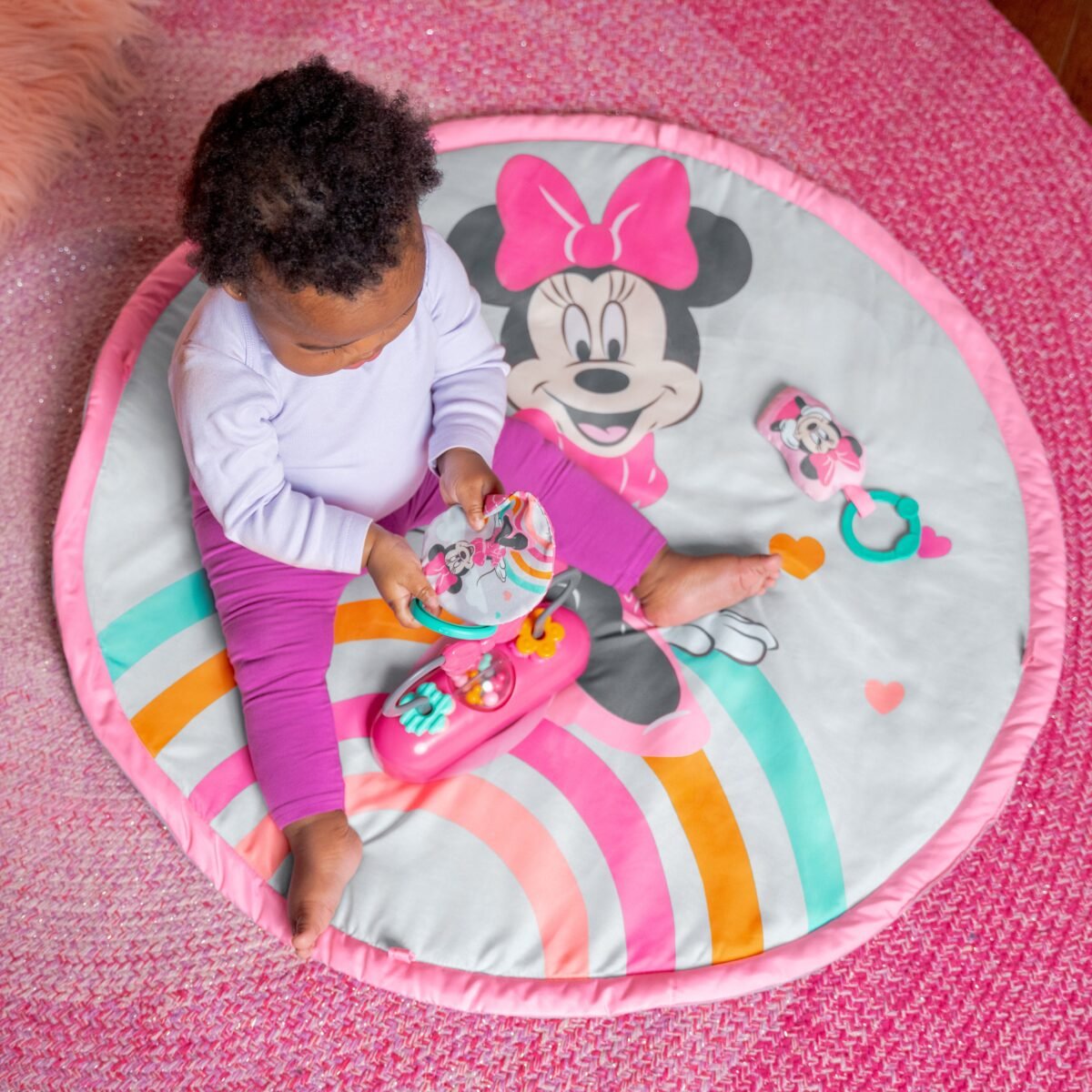 Bright Starts Disney Minnie Mouse Forever Besties Baby Activity Gym – Pink - Image 4