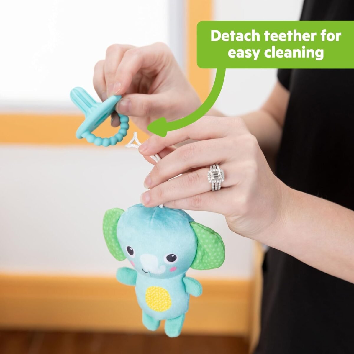 Bright Starts SootheMate Elephant Plush Baby Teether Toy - Image 4