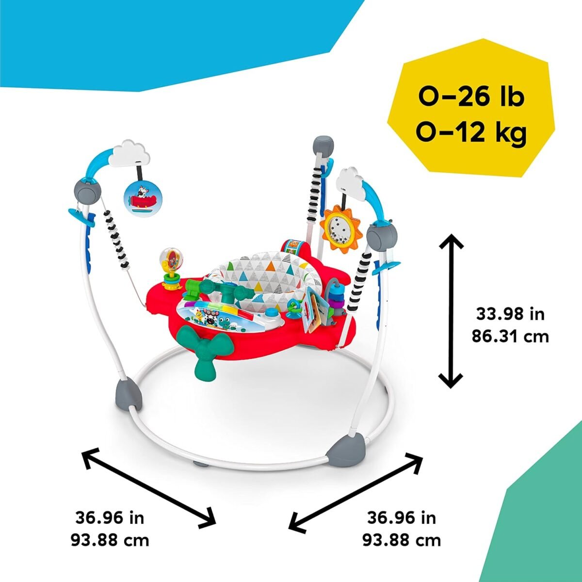 Baby Einstein Ocean Explorers Airplane Adventure 2-in-1 Activity Jumper | Interactive Baby Activity Center | Ages 6–12 Months - Image 5