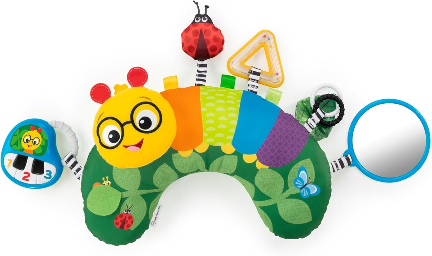 71Y38pcXVNL._AC_SL1500_.jpg Baby Einstein Cal-a-Pillow Multisensory Tummy Time Activity Pillow | Developmental Baby Support Pillow | Ages 0+ Months - Image 1
