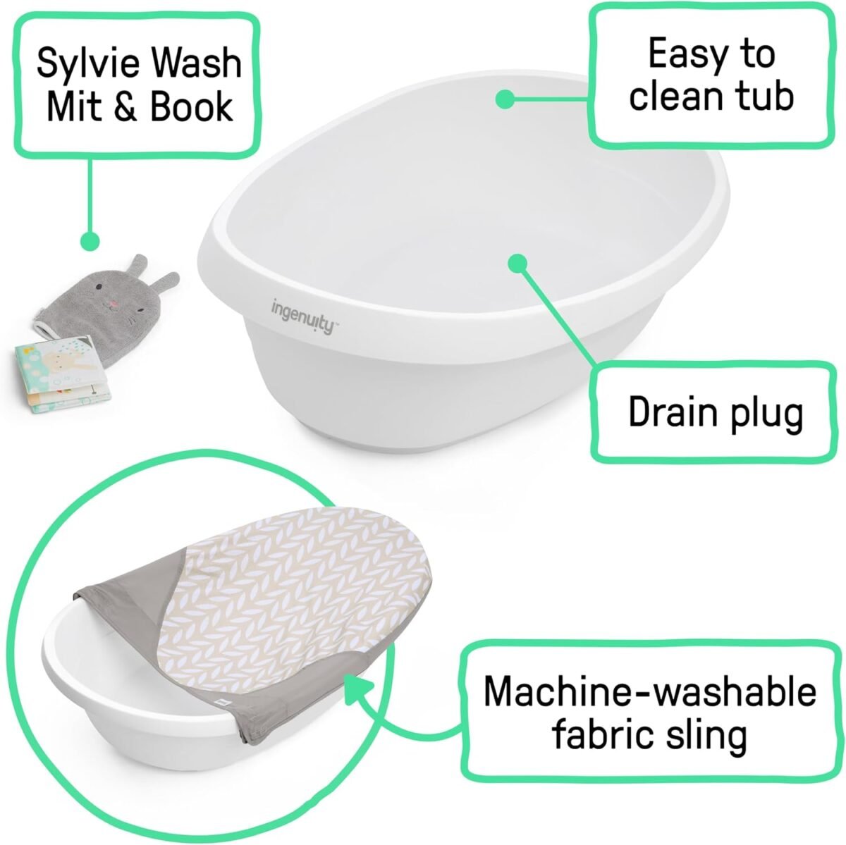 Ingenuity 3-in-1 Tub - Sylvie - Image 2